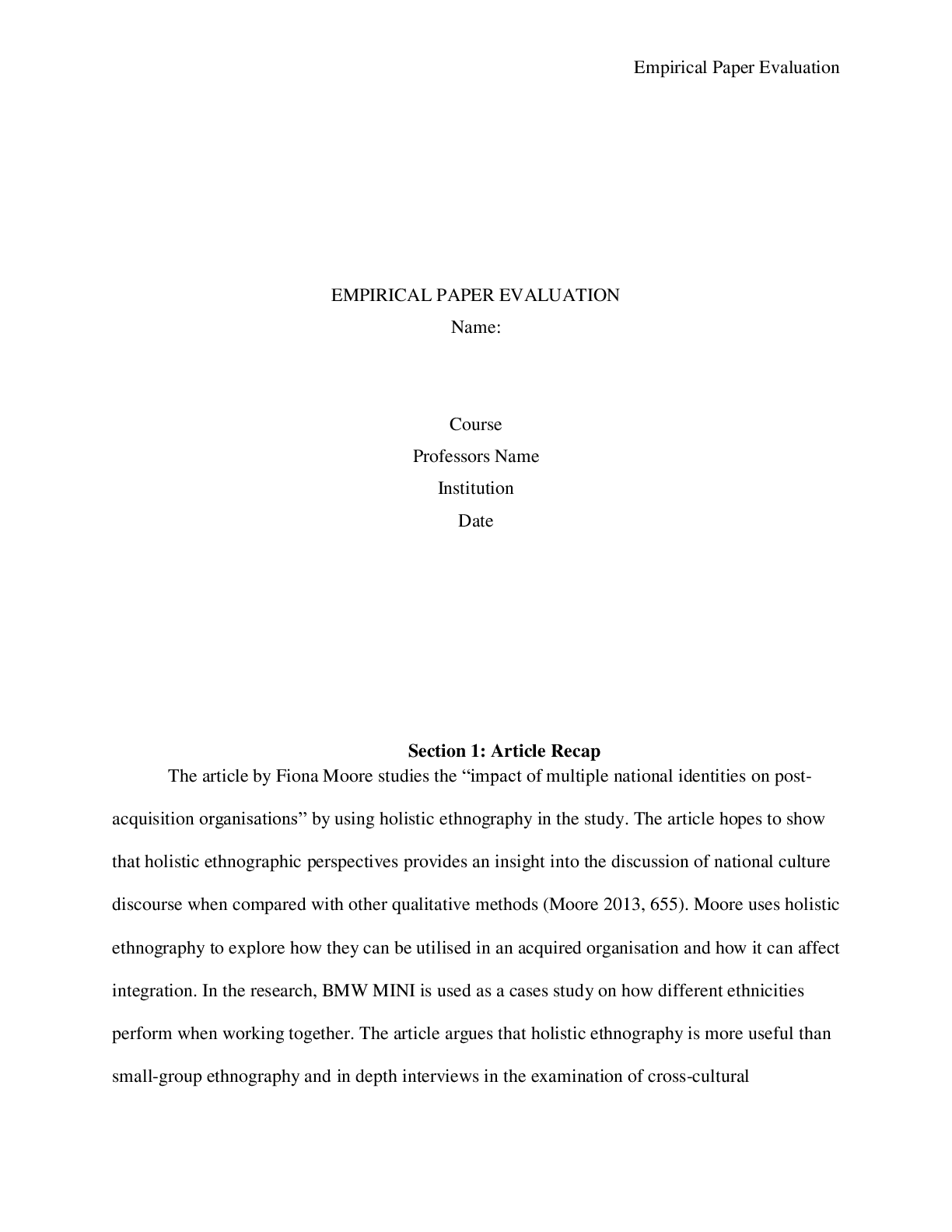 Preview image for EMPIRICAL PAPER EVALUATION